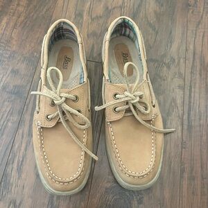 Bass Leather Boat Shoes Excellent Preowned Condition 8M